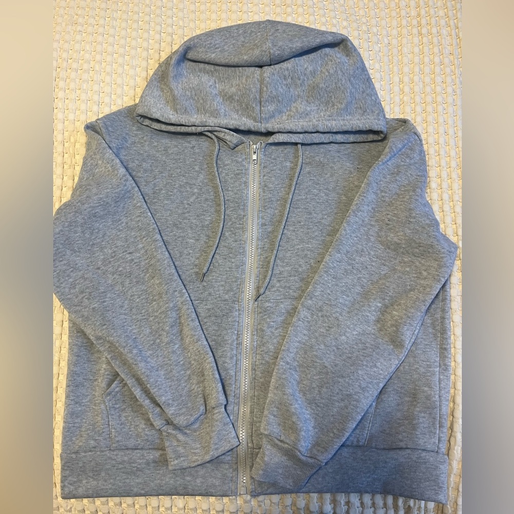 Grey zip up